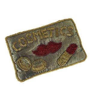 Beaded Cosmetic Makeup Bag